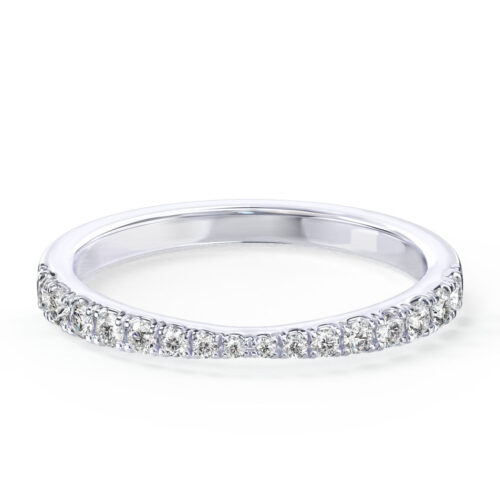 Tapered Pave Ring Wedding Bands